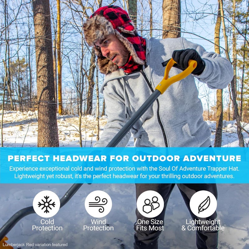 SA Company Trapper Hat Winter Hats for Men & Women | Ushanka Russian Hat | Faux Fur Hat with Ear Flap (Snow Camo) - Image 3